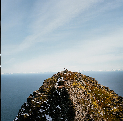 
          	<br /><em>it took some rock climbing
            <br />(sans rope with much exposure)
			<br />to make it.
            <br />
            <br />lofoten / artic circle</em>